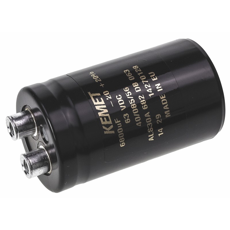 1 pcs - KEMET 6800μF Aluminium Electrolytic Capacitor 63V dc, Screw Terminal - ALS30A682DB063