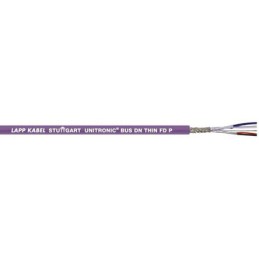 1 Reel of 25 M - Lapp UNITRONIC BUS DN Data Cable, 4 Cores, 0.25 mm², 0.34 mm², Screened, 25m, Purple PUR, PVC Sheath, 22 AWG