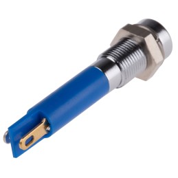 1 pcs - RS PRO Blue Panel Mount Indicator, 12V dc, 6mm Mounting Hole Size, Solder Tab Termination