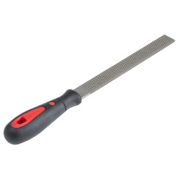 1 pcs - RS PRO 200mm, Bastard, Rasp Cut, Flat Engineers File With Soft-Grip Handle