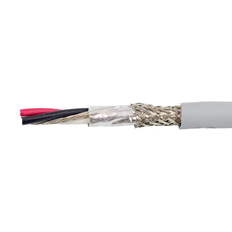 1 Reel of 30 M - Alpha Wire EcoCable Mini Control Cable, 6 Cores, 0.15 mm², ECO, Screened, 30m, Grey mPPE Sheath, 26 AWG
