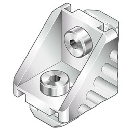1 Bag of 1 - Bosch Rexroth M4 Angle Bracket Connecting Component, Strut Profile 20 mm, Groove Size 6mm