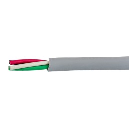 1 Reel of 30 M - Alpha Wire EcoCable Mini Control Cable, 4 Cores, 0.38 mm², ECO, Unscreened, 30m, Grey mPPE Sheath, 22 AWG