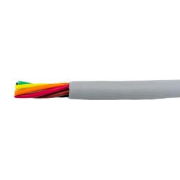 1 Reel of 30 M - Alpha Wire EcoCable Mini Control Cable, 6 Cores, 0.24 mm², ECO, Unscreened, 30m, Grey mPPE Sheath, 24 AWG
