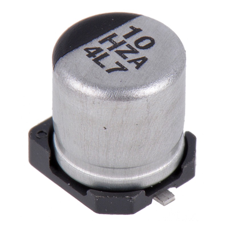1 pcs - Panasonic 10μF Surface Mount Polymer Capacitor, 50V dc