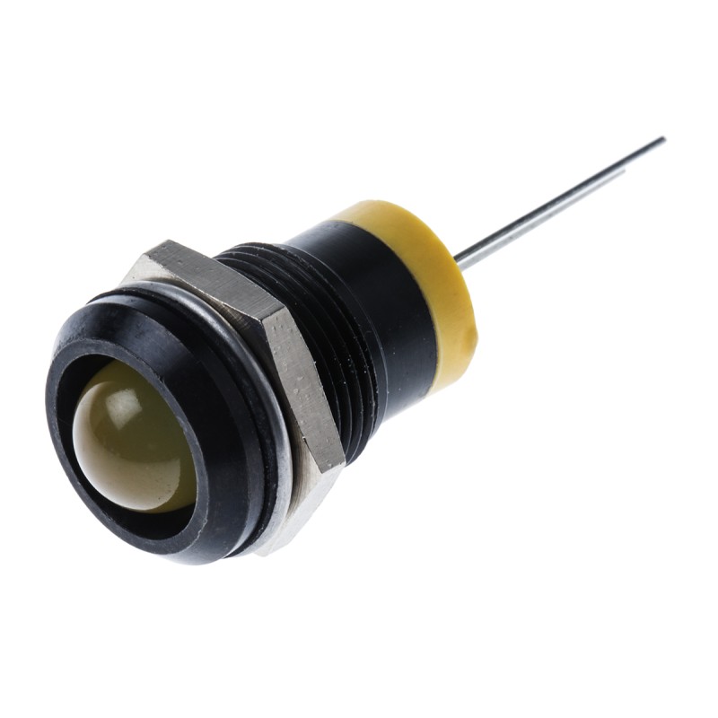 1 pcs - RS PRO Yellow Panel Mount Indicator, 2V dc, 12mm Mounting Hole Size