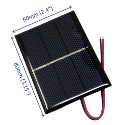 1 pcs : SP-80X60-1-DK - POLYCRYS SOLAR CELL 1.5V 670MW -