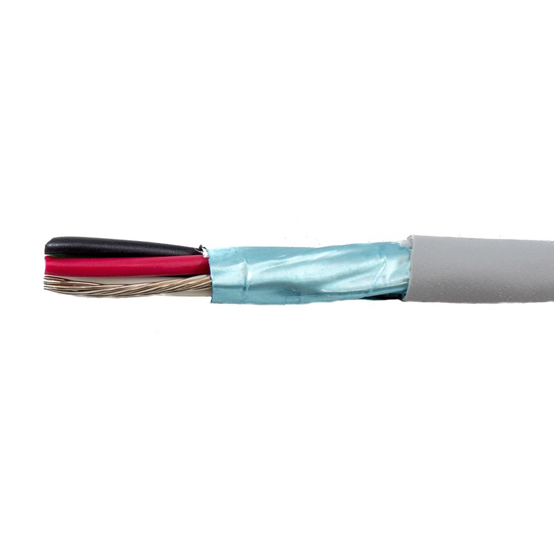 1 Reel of 30 M - Alpha Wire EcoCable Mini Control Cable, 4 Cores, 0.24 mm², ECO, Screened, 30m, Grey mPPE Sheath, 24 AWG