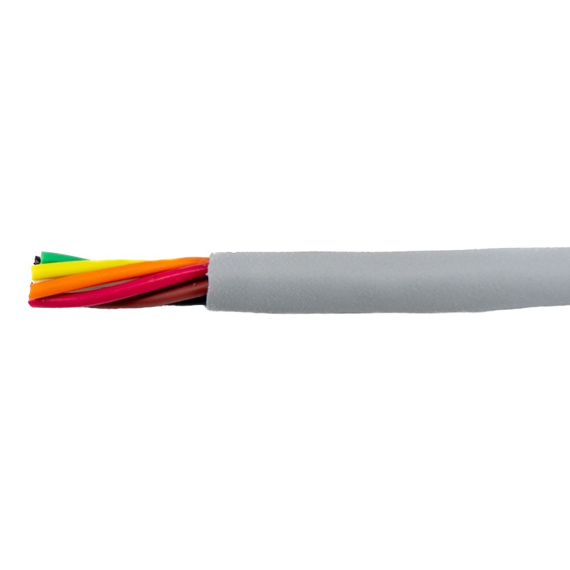 1 Reel of 30 M - Alpha Wire EcoCable Mini Control Cable, 6 Cores, 0.09 mm², ECO, Unscreened, 30m, Grey mPPE Sheath, 28 AWG