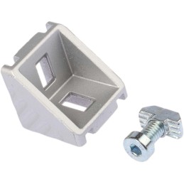 1 Bag of 1 - Bosch Rexroth M6 Angle Bracket Connecting Component, Strut Profile 30 mm, Groove Size 8mm