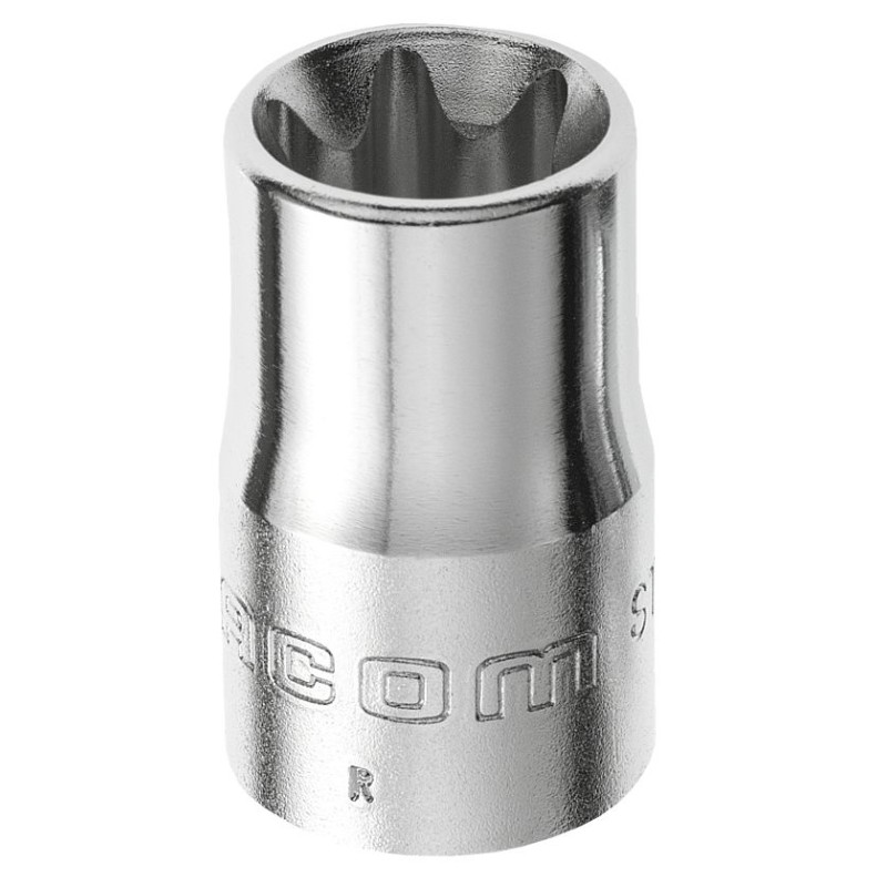 1 pcs - Facom 1/2 in Drive E24 Standard Socket, e-Torx, 37 mm Overall Length