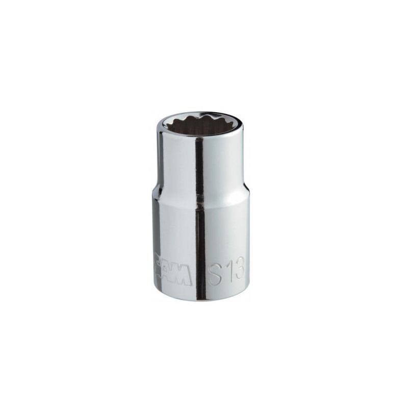 1 pcs - SAM 1/2 in Drive 17mm Standard Socket, 12 point, 38 mm Overall Length