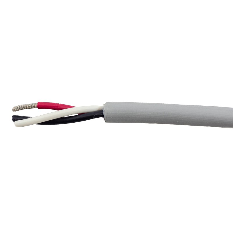 1 Reel of 30 M - Alpha Wire EcoCable Mini Control Cable, 3 Cores, 0.24 mm², ECO, Unscreened, 30m, Grey mPPE Sheath, 24 AWG
