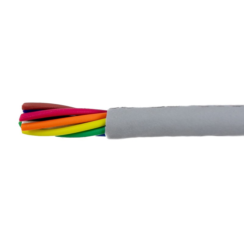 1 Reel of 30 M - Alpha Wire EcoCable Mini Control Cable, 8 Cores, 0.09 mm², ECO, Unscreened, 30m, Grey mPPE Sheath, 28 AWG