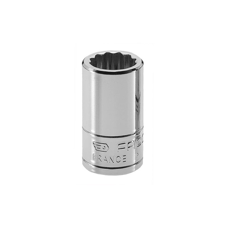 1 pcs - Facom 1/4 in Drive 9/16in Standard Socket, 12 point, 22 mm Overall Length