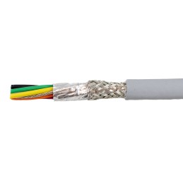 1 Reel of 30 M - Alpha Wire EcoCable Mini Control Cable, 6 Cores, 0.38 mm², ECO, Screened, 30m, Grey mPPE Sheath, 22 AWG