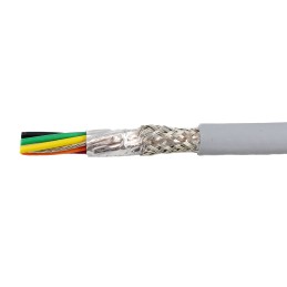 1 Reel of 30 M - Alpha Wire EcoCable Mini Control Cable, 6 Cores, 0.09 mm², ECO, Screened, 30m, Grey mPPE Sheath, 28 AWG