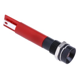 1 pcs - RS PRO Red Panel Mount Indicator, 12V, 8mm Mounting Hole Size, Solder Tab Termination, IP67