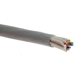 1 Reel of 30 M - Alpha Wire EcoCable Mini Control Cable, 15 Cores, 0.24 mm², ECO, Unscreened, 30m, Grey mPPE Sheath, 24 AWG