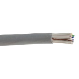 1 Reel of 30 M - Alpha Wire EcoCable Mini Control Cable, 15 Cores, 0.24 mm², ECO, Unscreened, 30m, Grey mPPE Sheath, 24 AWG