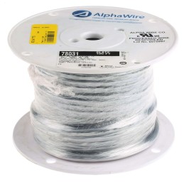 1 Reel of 30 M - Alpha Wire EcoCable Mini Control Cable, 15 Cores, 0.24 mm², ECO, Unscreened, 30m, Grey mPPE Sheath, 24 AWG