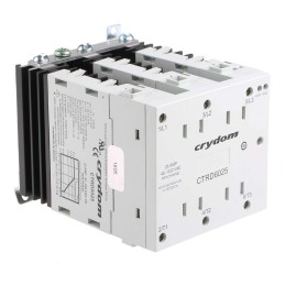 1 pcs - Sensata / Crydom CTR Series Solid State Relay, 25 A rms Load, DIN Rail Mount, 600 V rms Load, 32 V dc Control