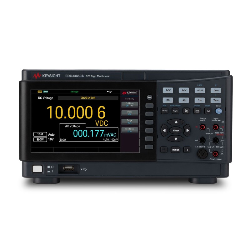 1 pcs - Keysight Technologies EDU34450A Bench Digital Multimeter, 3A ac Max, 3A dc Max, 750V ac Max - UKAS Calibrated