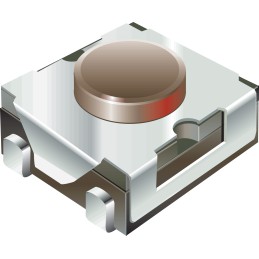 25 pcs - White Push Button Tactile Switch, SPST 100 mA 4.8mm Surface Mount