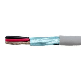 1 Reel of 30 M - Alpha Wire EcoCable Mini Control Cable, 4 Cores, 0.61 mm², ECO, Screened, 30m, Grey mPPE Sheath, 20 AWG