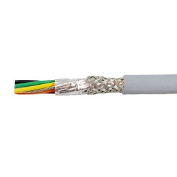 1 Reel of 30 M - Alpha Wire EcoCable Mini Control Cable, 6 Cores, 0.24 mm², ECO, Screened, 30m, Grey mPPE Sheath, 24 AWG