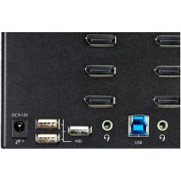 1 pcs - StarTech.com 23 Port Quad Monitor USB DisplayPort KVM Switch, 3.5 mm Stereo