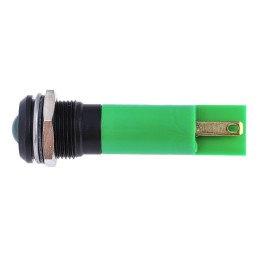 1 pcs - RS PRO Green Panel Mount Indicator, 12mm Mounting Hole Size, Solder Tab Termination, IP67