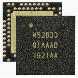 1 pcs : NRF52833-QIAA-B-R - IC RF TXRX+MCU 802.15.4 73QFN