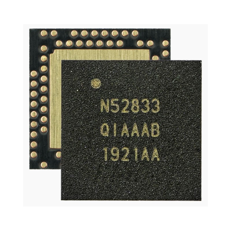 1 pcs : NRF52833-QIAA-B-R - IC RF TXRX+MCU 802.15.4 73QFN
