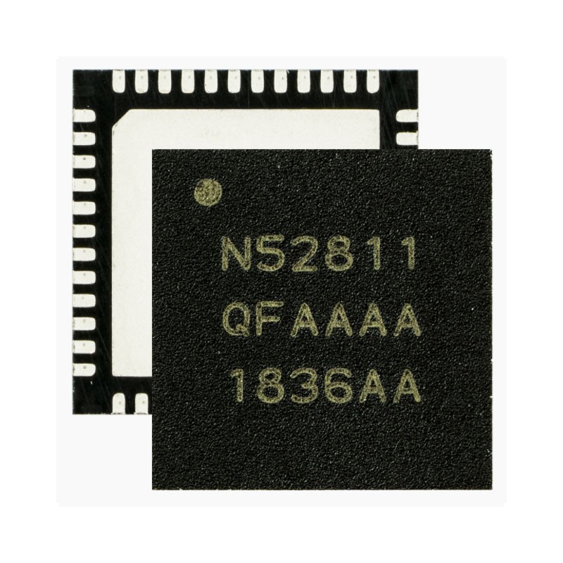 1 pcs : NRF52832-QFAB-G-R - IC RF TXRX+MCU BLE 48QFN