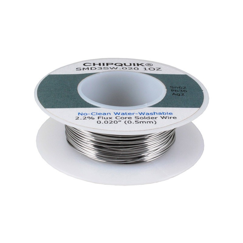 1 pcs : SMD3SW.020 1OZ - SOLDER WIRE 62/36/2 TIN/LEAD/SIL