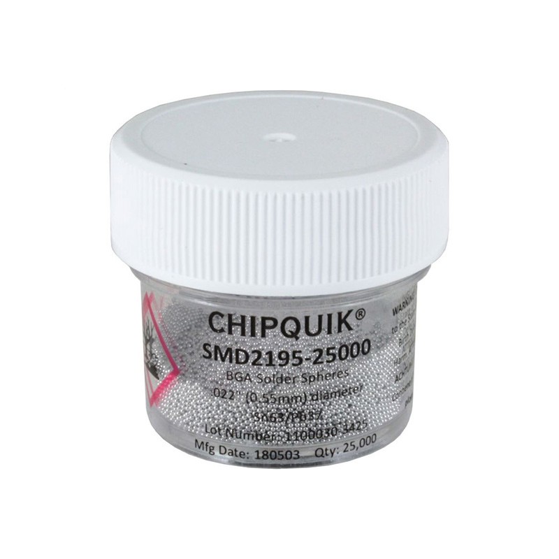 1 pcs : SMD2195-25000 - SOLDER SPHERES SN63/PB37 .022' (