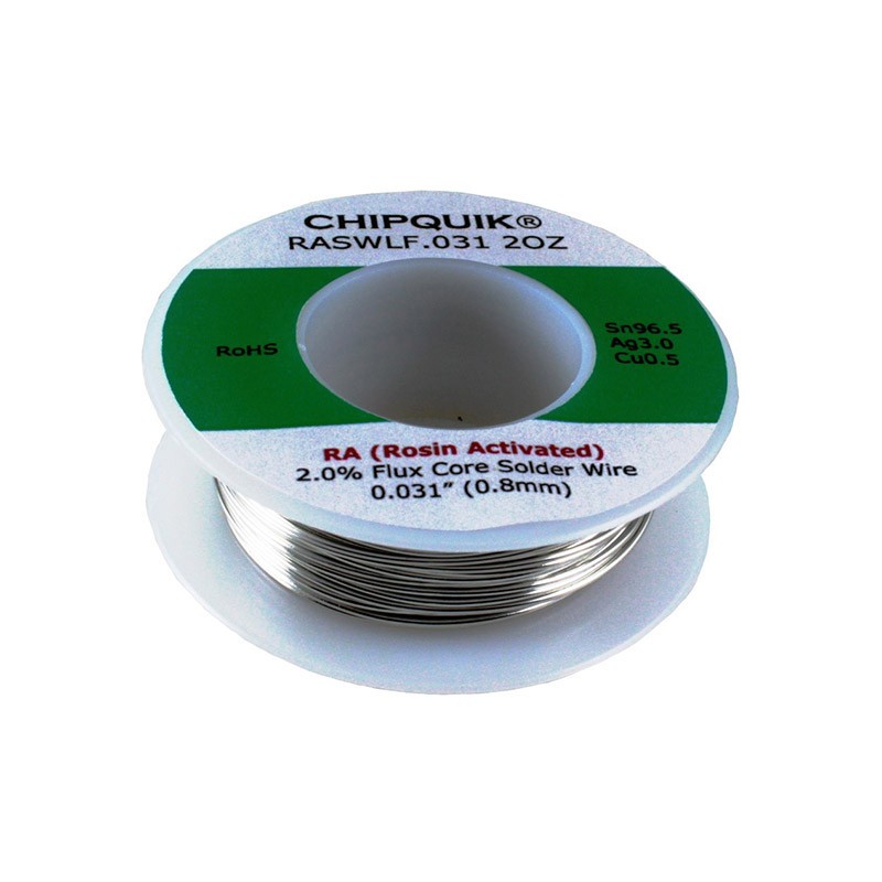 1 pcs : RASWLF.031 2OZ - LF SOLDER WIRE 96.5/3/0.5 TIN/SI