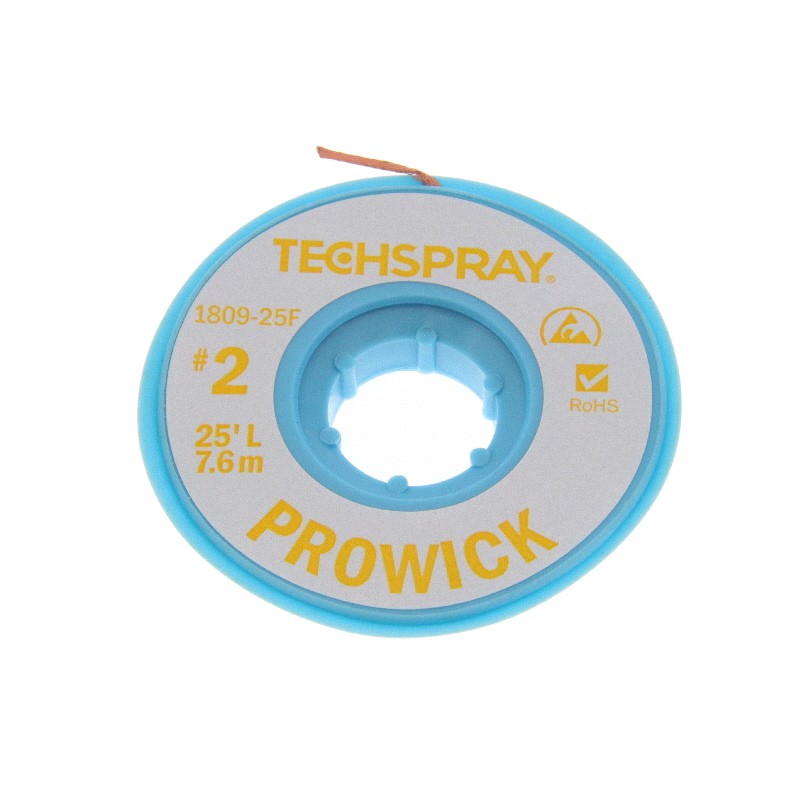 1 pcs : 1809-25F - DESOLDER BRAID ROSIN 0.055' 25'