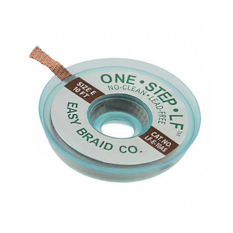 1 pcs : LF-E-10AS - DESOLDER BRAID ROSIN 0.125' 10'