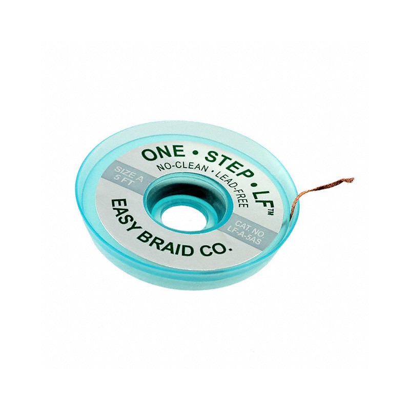 1 pcs : LF-A-5AS - DESOLDER BRAID ROSIN 0.025' 5'