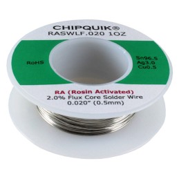 1 pcs : RASWLF.020 1OZ - LF SOLDER WIRE 96.5/3/0.5 TIN/SI