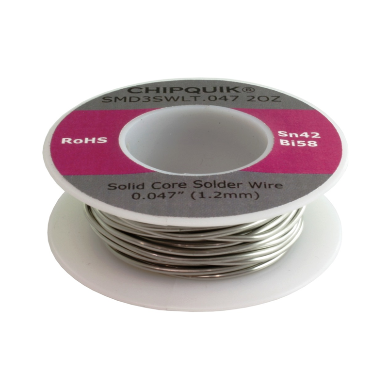 1 pcs : SMD3SWLT.047 2OZ - SOLDER WIRE SN42/BI58 .047' 2OZ