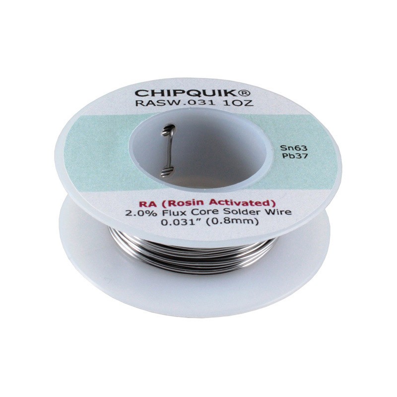 1 pcs : RASW.031 1OZ - SOLDER WIRE 63/37 TIN/LEAD ROSIN