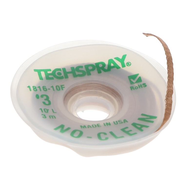 1 pcs : 1816-10F - DESOLDER BRAID NO-CLN 0.075' 10'