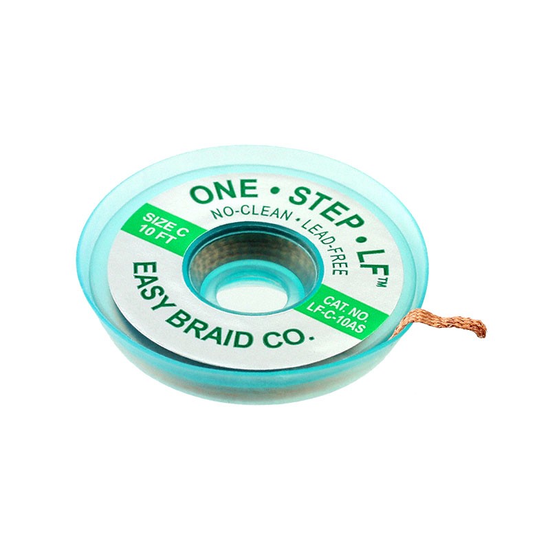 1 pcs : LF-C-10AS - DESOLDER BRAID ROSIN 0.075' 10'