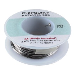 1 pcs : RASW.031 2OZ - SOLDER WIRE 63/37 TIN/LEAD ROSIN