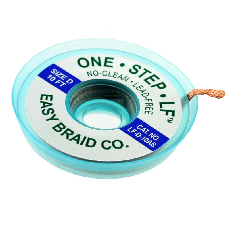 1 pcs : LF-D-10AS - DESOLDER BRAID ROSIN 0.1' 10'