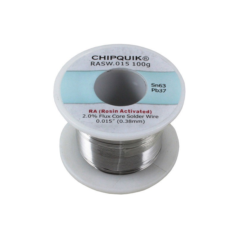 1 pcs : RASW.015 100G - SOLDER WIRE 63/37 TIN/LEAD ROSIN