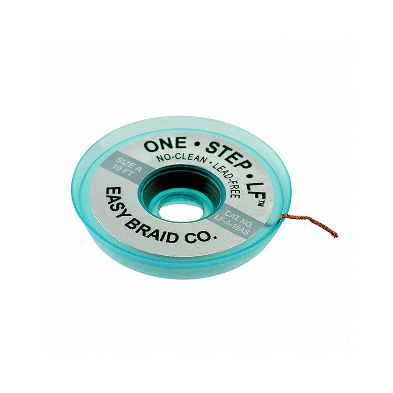 1 pcs : LF-A-10AS - DESOLDER BRAID ROSIN 0.025' 10'